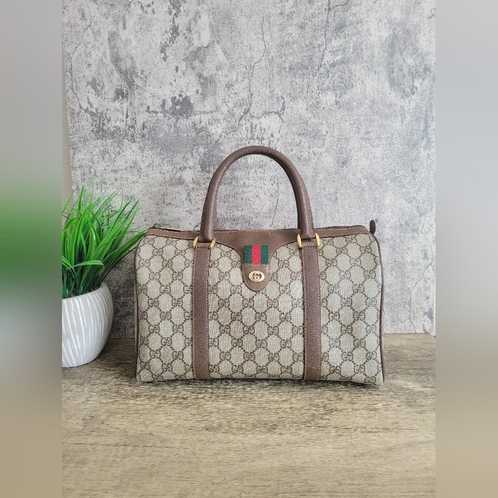 Gucci Web Sherry Boston Bag